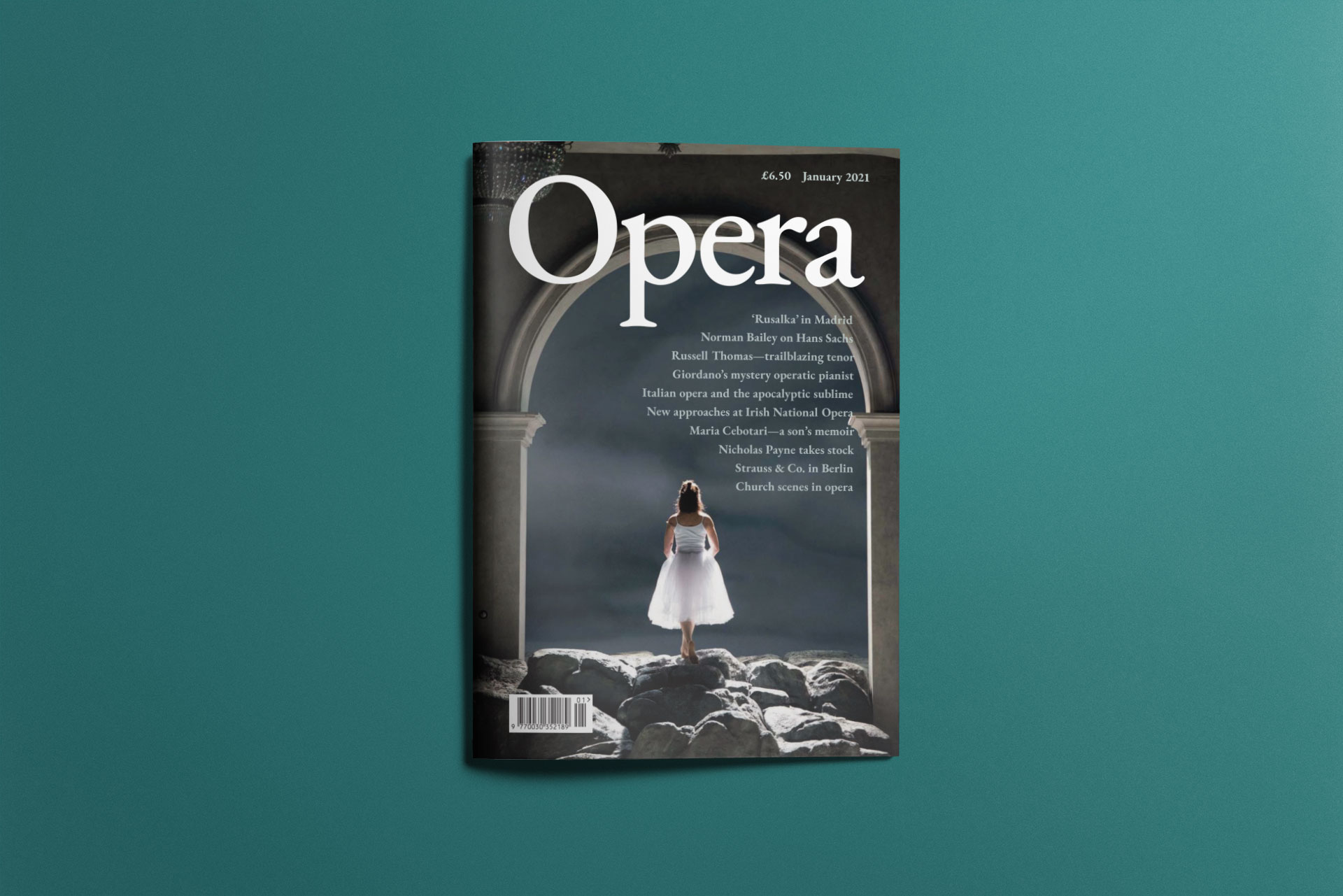 Opera-cover mockup of Opera magazine