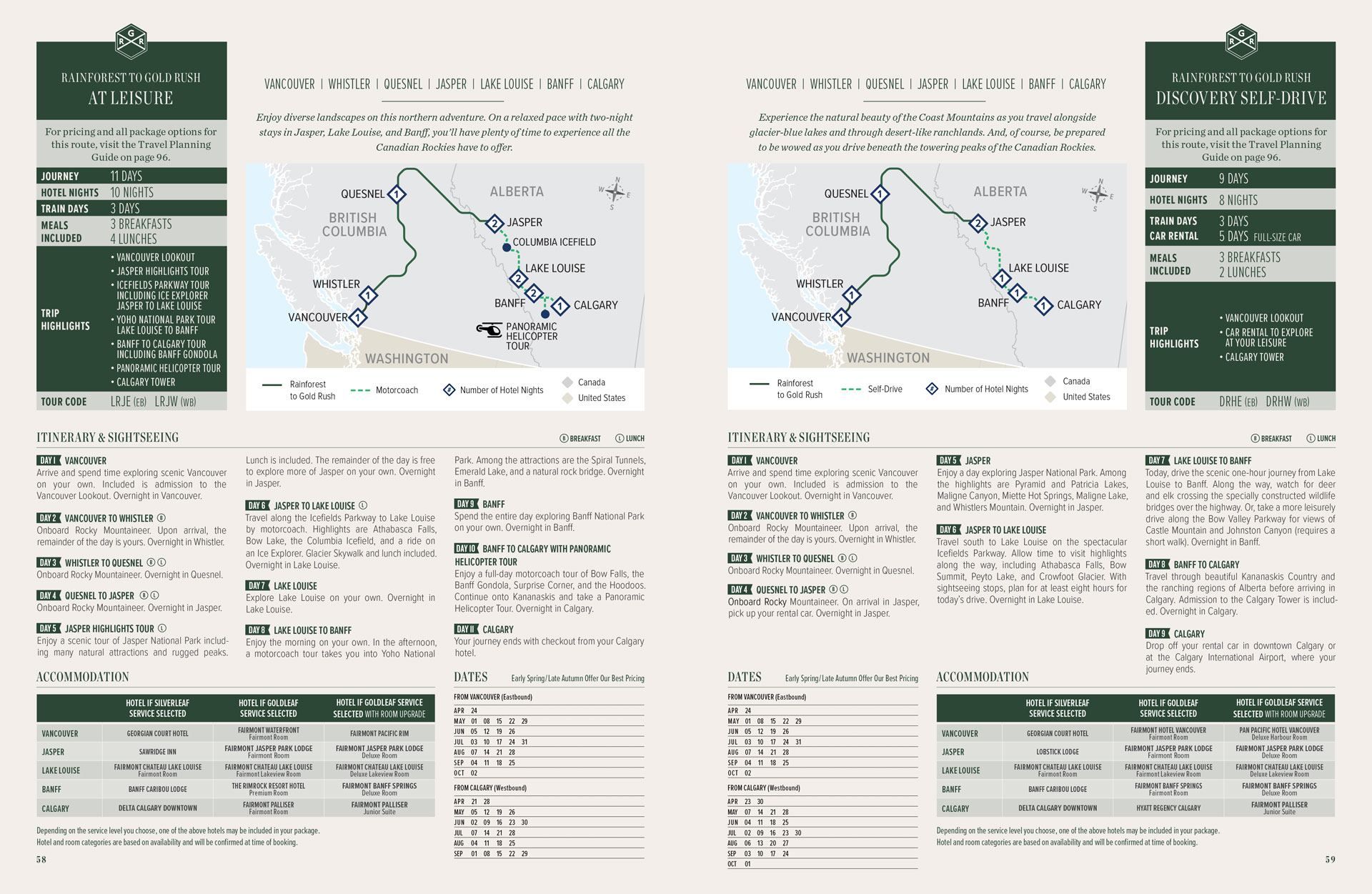 photo of Rocky Mountaineer product catalogue