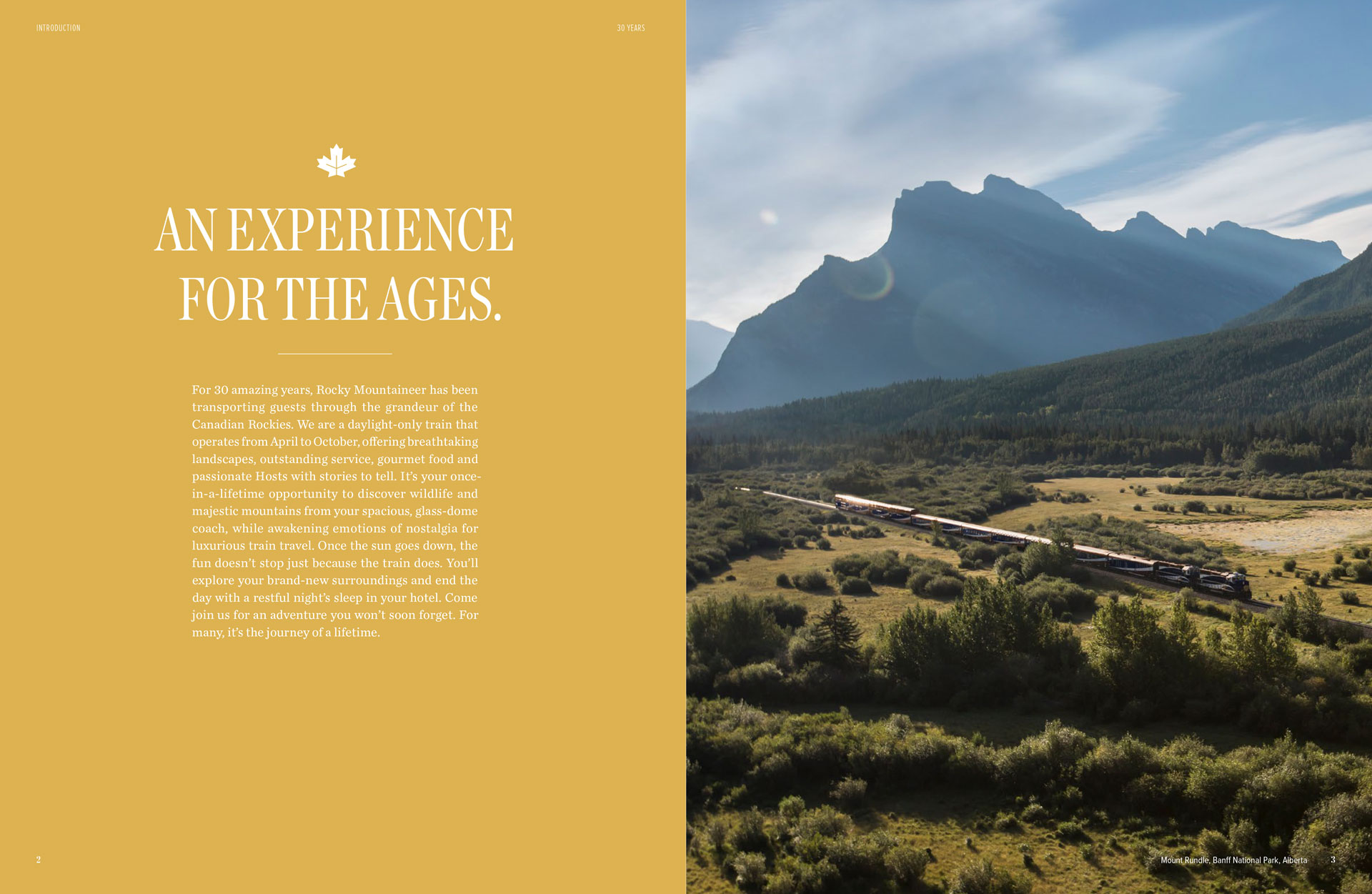 photo of Rocky Mountaineer product catalogue