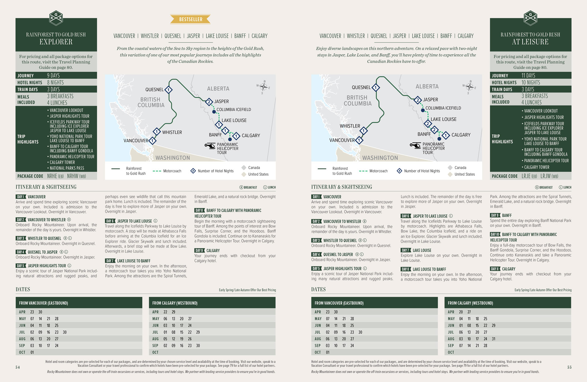 photo of Rocky Mountaineer product catalogue